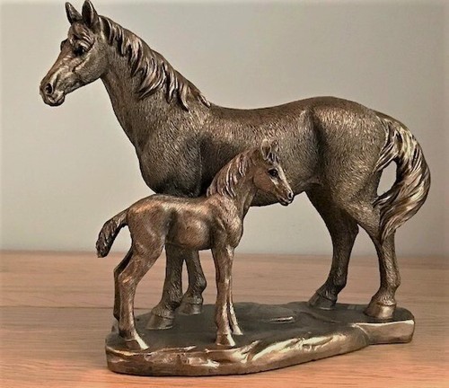 Horse foal bronze figurine - horse,