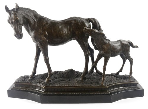 Bronze horse and foal - "horse, foal"