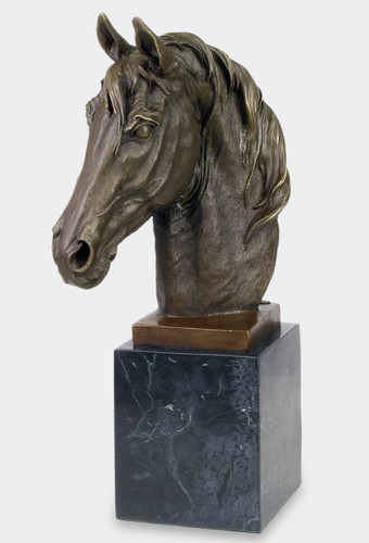 Bronze horse head - bronze,
