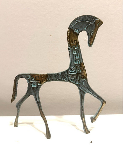 Bronze finish metal - bronze, horse