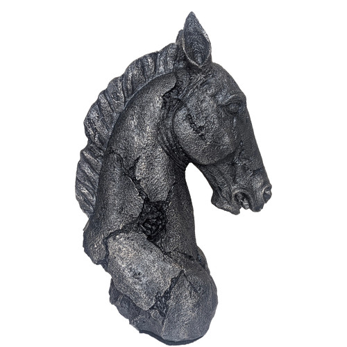 Rustic bronze horse head - rustic,