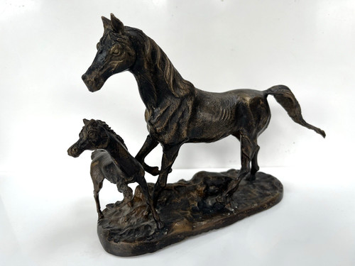 Vintage bronze horse foal - bronze,