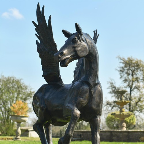 Bronze pegasus sculpture - bronze,
