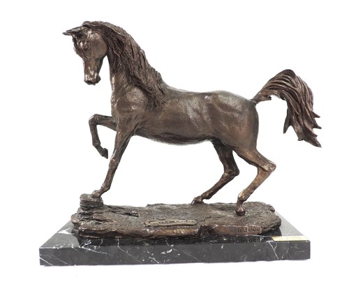 Bronze horse sculpture - bronze, by
