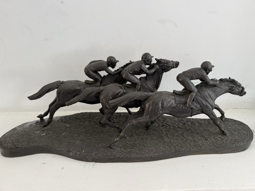 Jockey and horses racing - and,