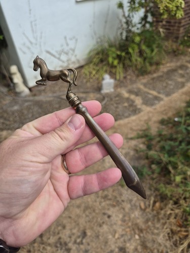 Antique bronze horse head - horse,