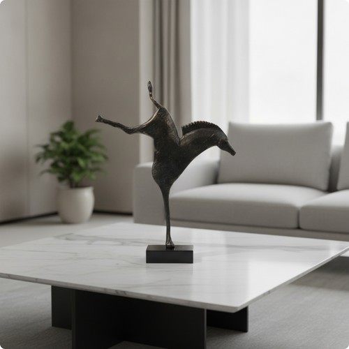 Horse figurine with - with, marble