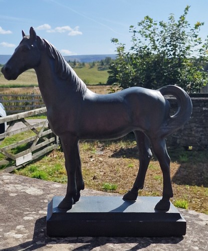 Vintage standing horse statue - vintage,