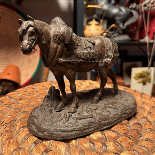 Vintage pack horse figurine - vintage,
