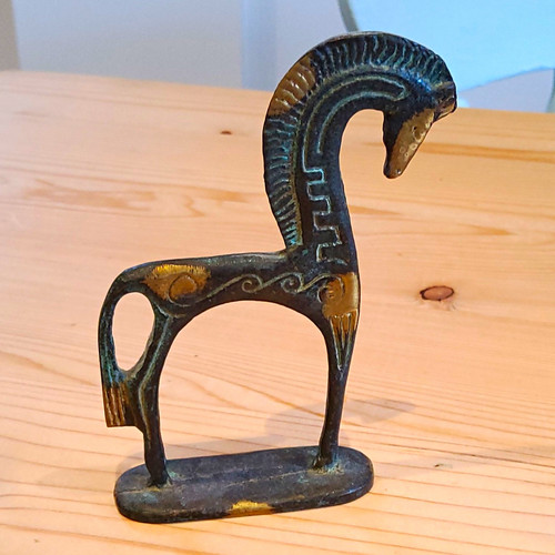 Handmade greece bronze horse - greece,