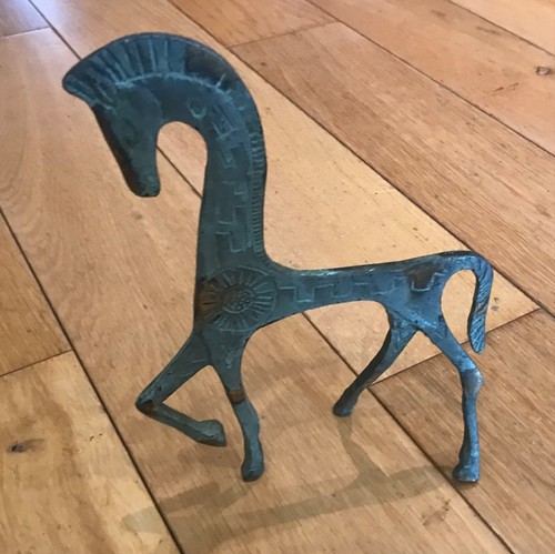 Vintage bronze etruscan horse - etruscan,