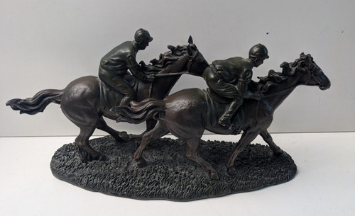 Horse racing statue jockeys - statue,