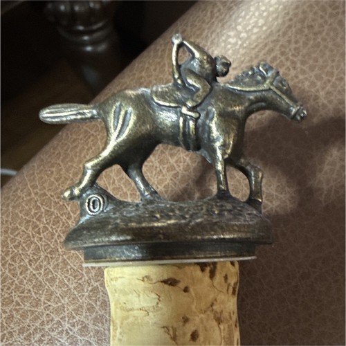 Horse rider metal cork - &,