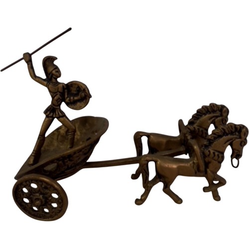 Bronze chariot warrior and two - warrior,