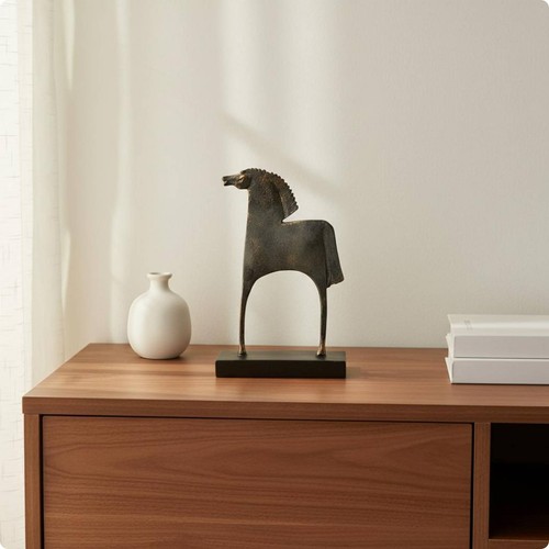 Resin horse sculpture home - resin,