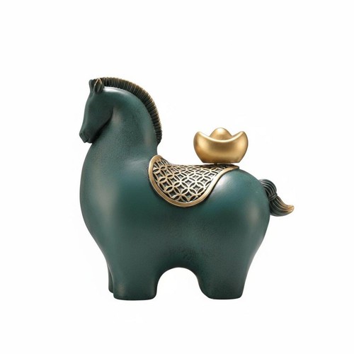 Money horse resin decor - money,