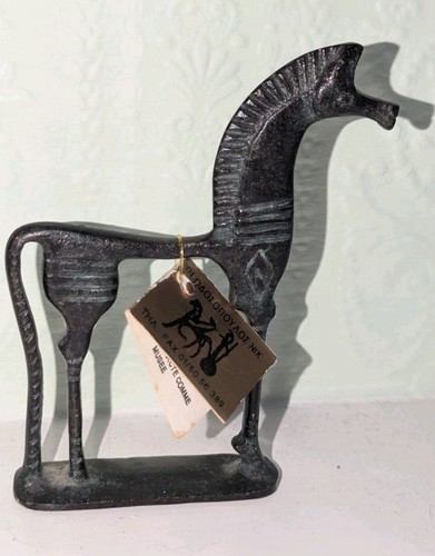 Vintage greek bronze horse - vintage,
