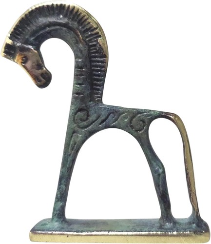 Bronze horse statue geometric - bronze,