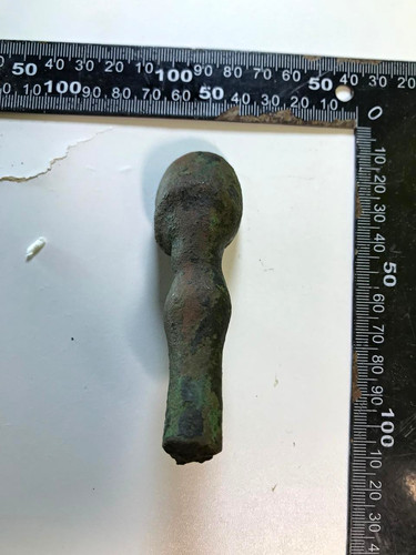 Ancient solid bronze horse leg - solid,