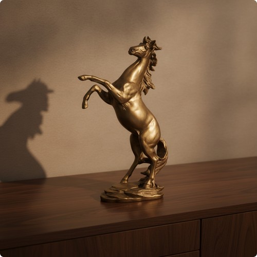 Standing horse statue - standing,