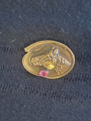 Bronze color pin with horse - bronze,